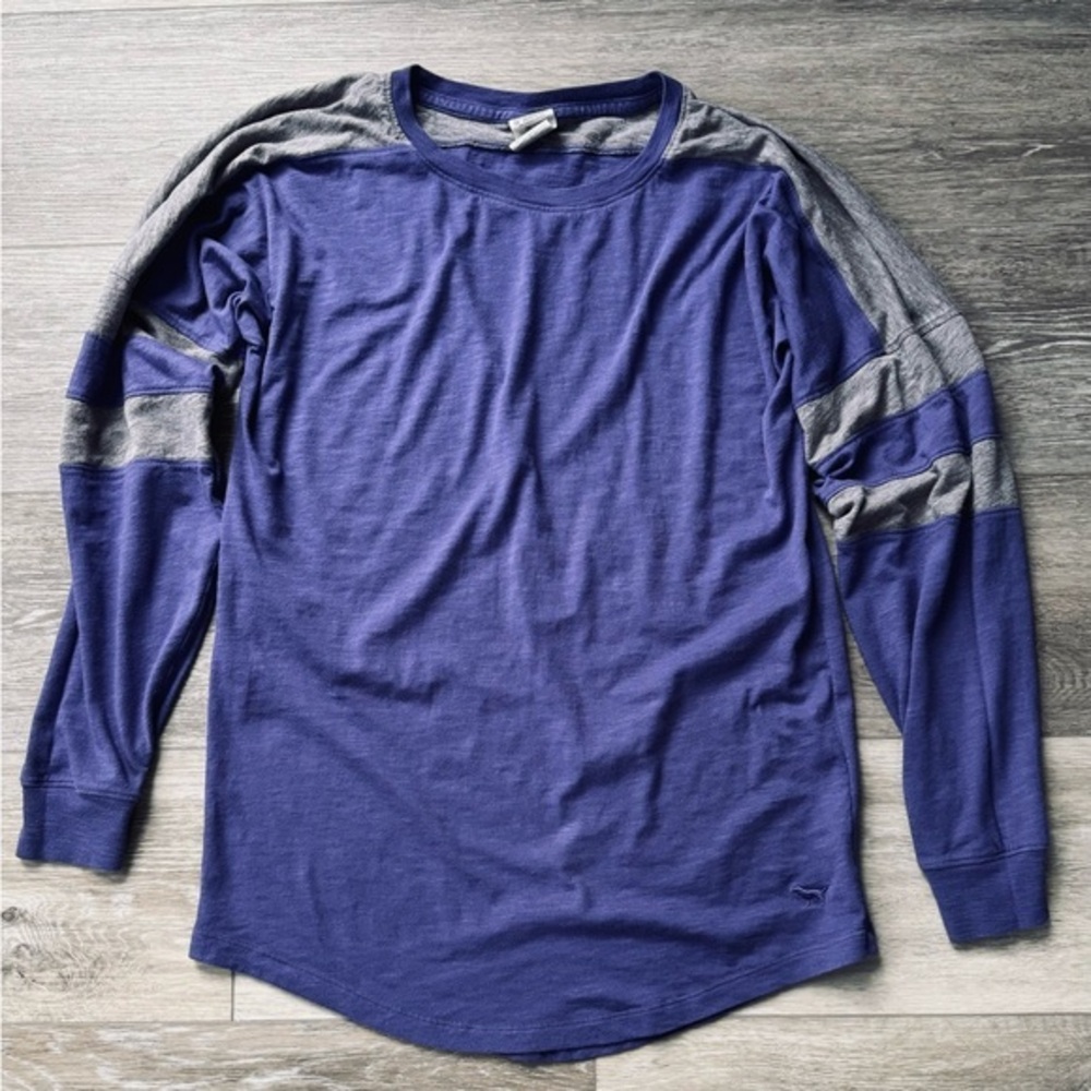 PINK Victoria's Secret Purple Oversized Long Sleeve Top